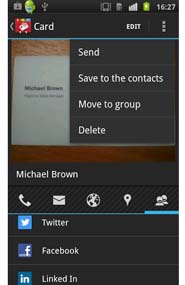The Daily App, Business Card Reader
