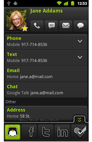 The daily app, contacts