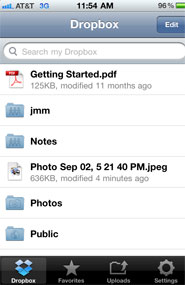 Dropbox for iPhone