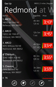 The daily app, gas up free