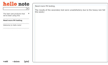  Hello Note, note-taking app for the BlackBerry PlayBook