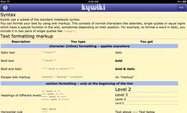 KyWiki for iPad