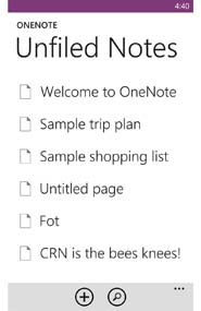 The Daily App, OneNote