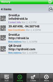 The daily app, QR Droid
