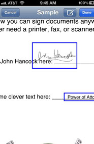 SignNow for iPhone, digital signature