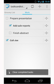 The daily app, Tasks