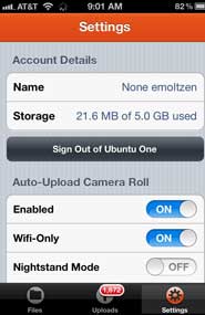 Ubuntu One Files for iPhone